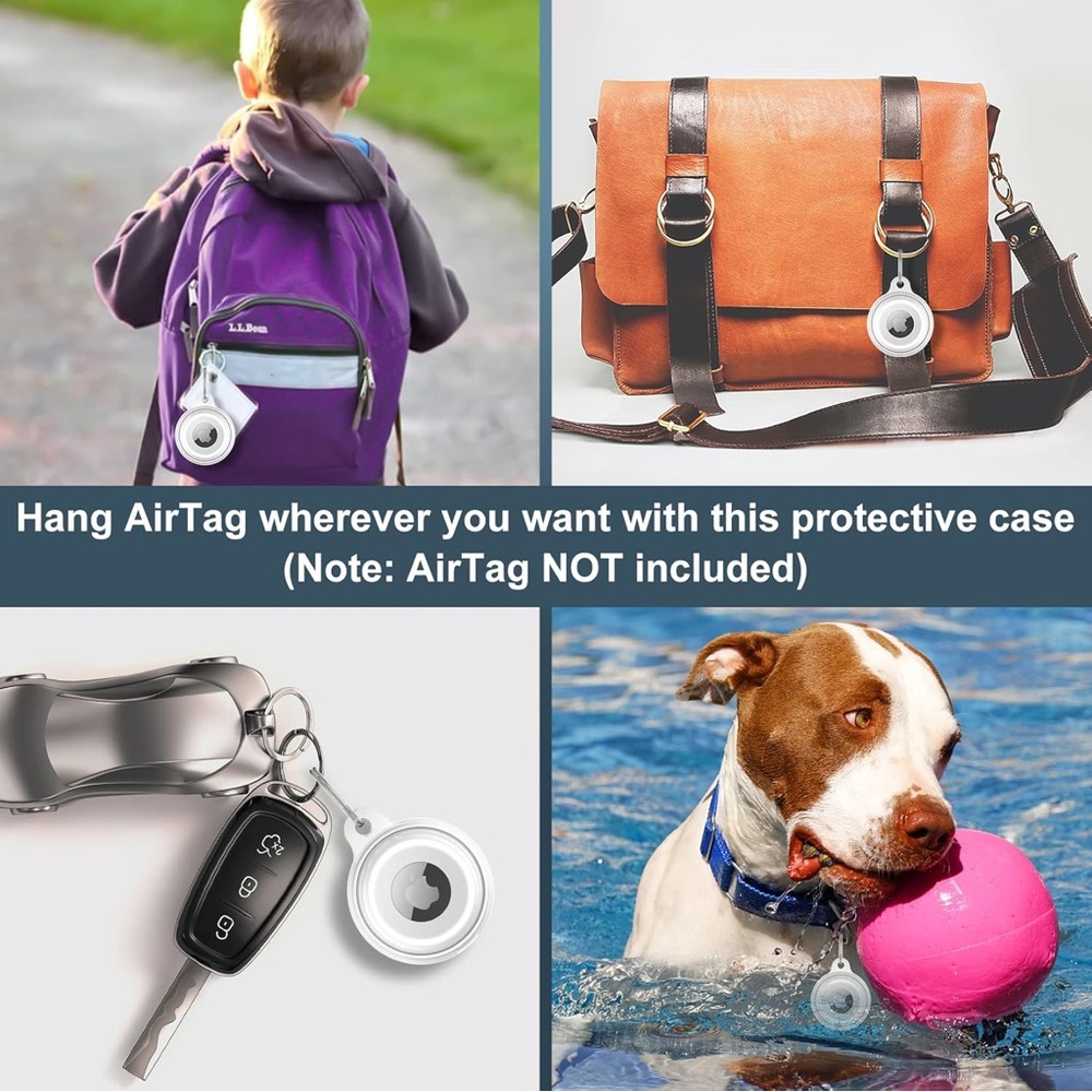 Apple Airtag Holder with Silver Keyring - Picture 6 of 6